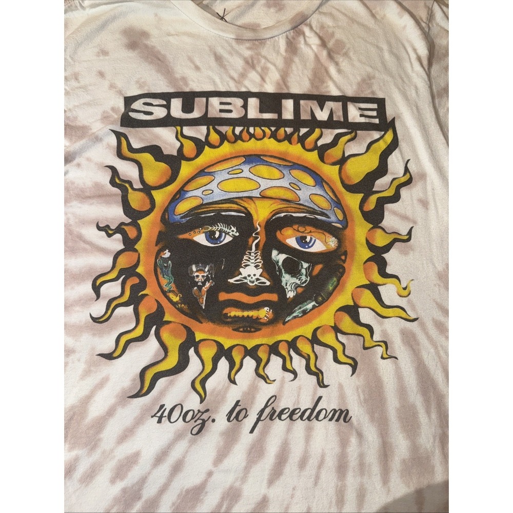 Sublime Brown Tan Tye Dye T Shirt 40 Oz to Freedom Size M Life Clothing Co